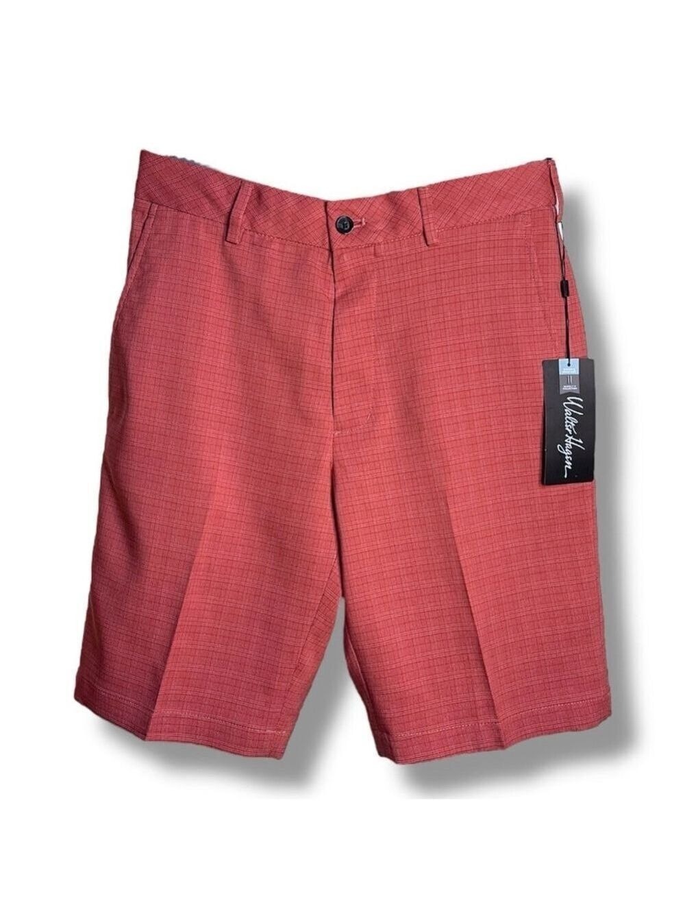 Men's Walter Hagen Perfect 11 Flat Front Golf Shorts Size W30 10” Inseam Coral